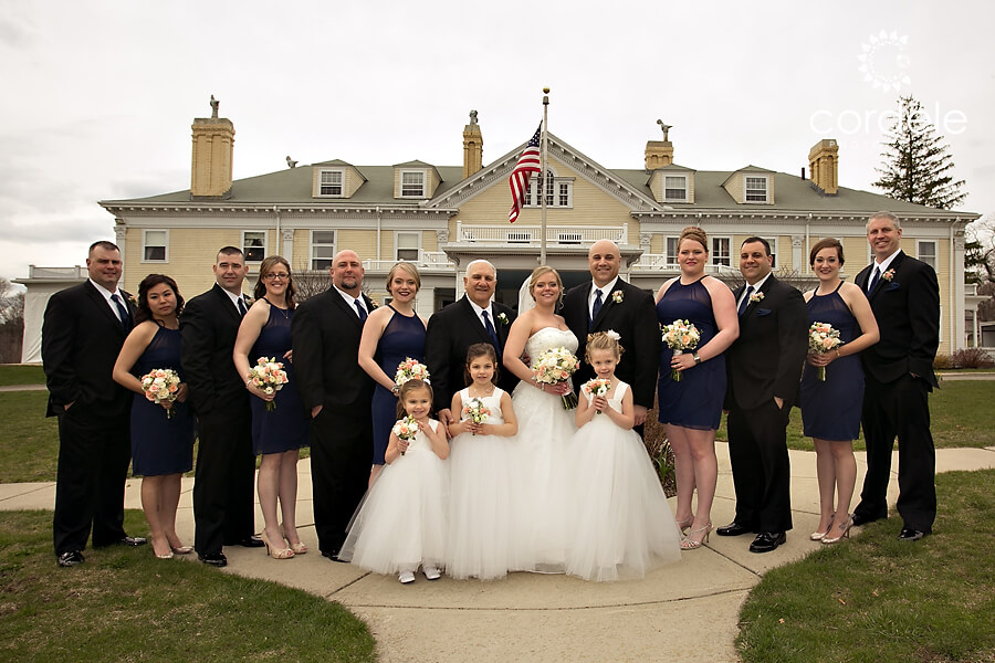 Bridal party at Endicottt Estate