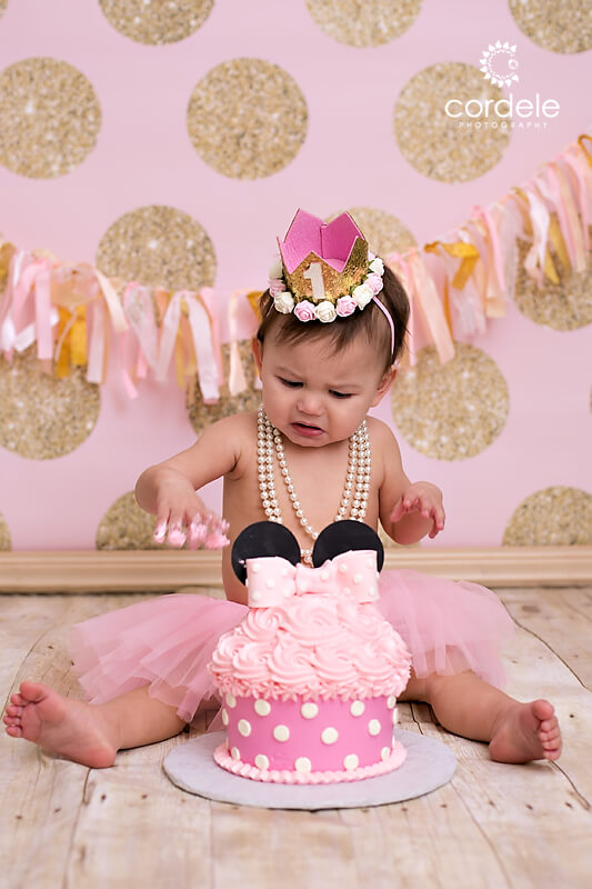 Baby's First Birthday cake smash session 