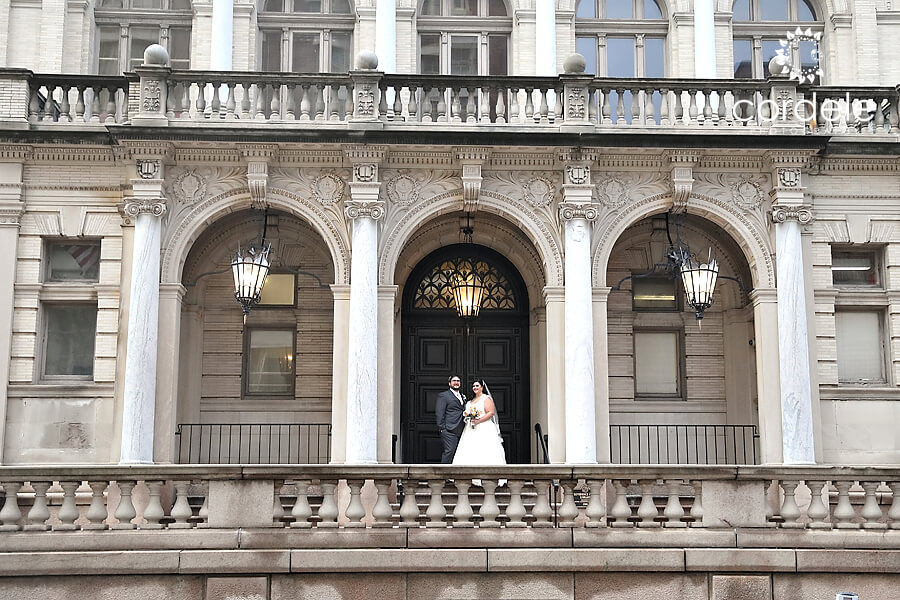 Bride and groom portraits outside