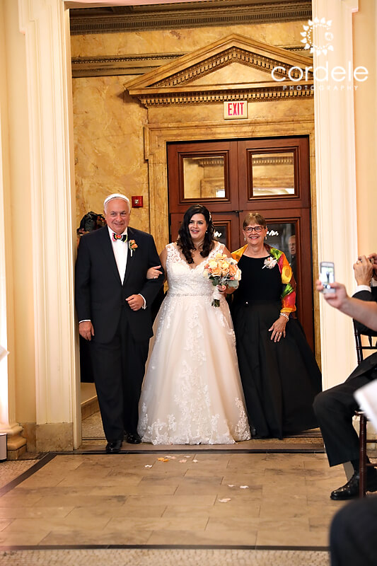 bride walking down the aisle