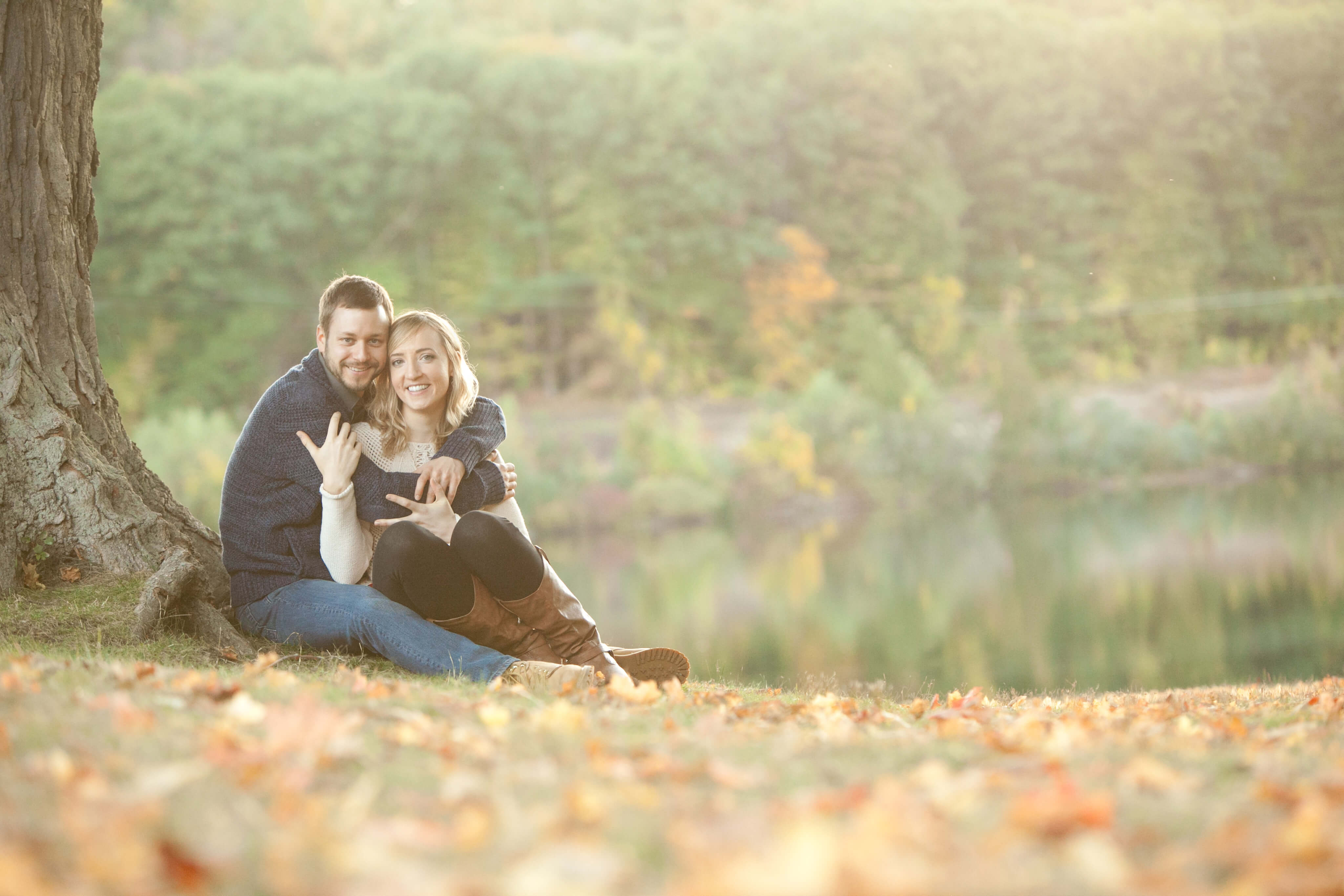 Tiffany and Brendan – West Boylston Outdoor Engagement Photos
